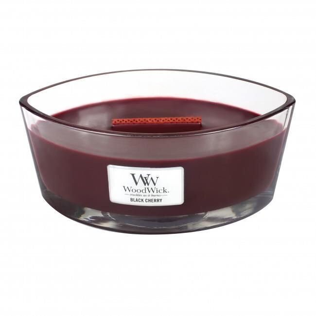 Ароматична свічка з ароматом соковитої черешні Woodwick Ellipse Black Cherry 453 г Ароматична свічка з ароматом соковитої черешні Woodwick Ellipse Black Cherry 453 г